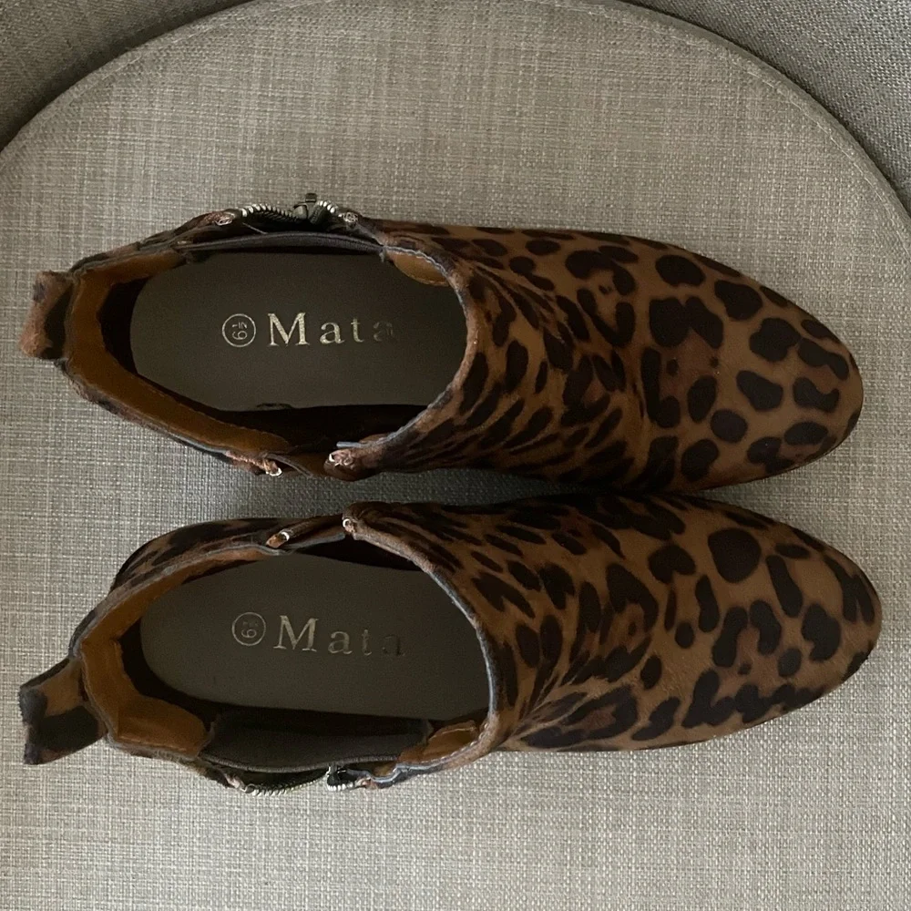 Mata Leopard Print Ankle Boot